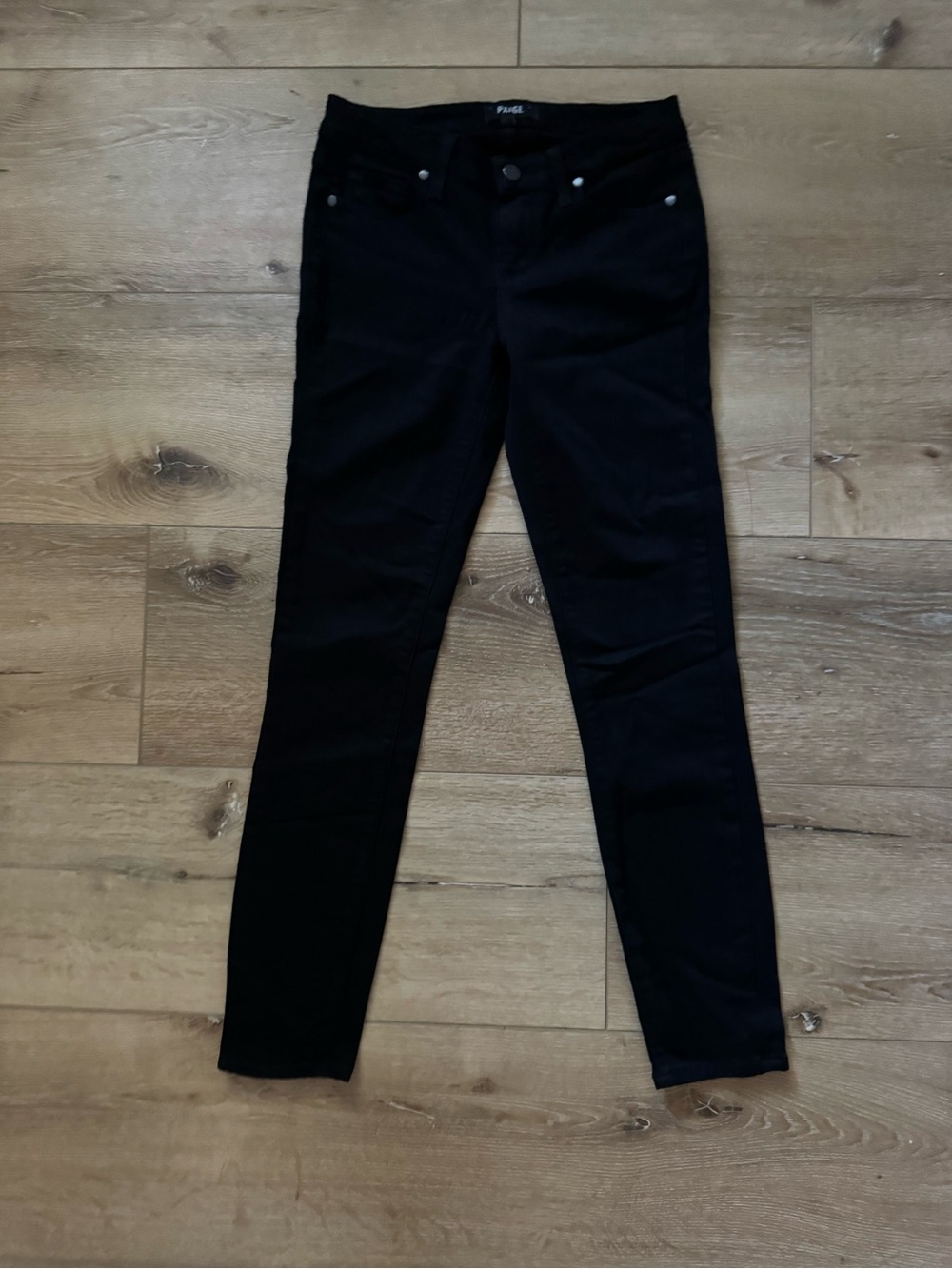 PAIGE Black High-Rise Skinny Jeans